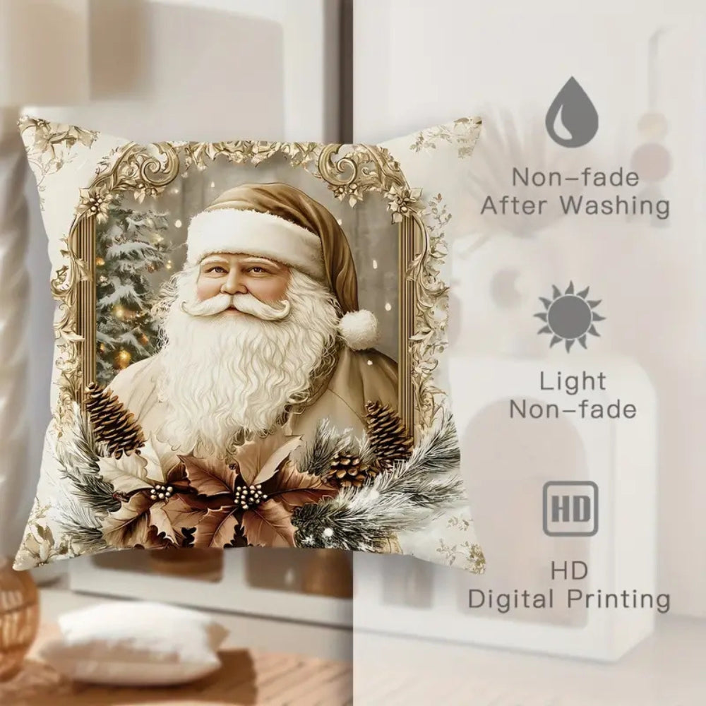 Luxurious Gold Velvet Christmas Pillow Covers – Elegant Holiday Home Decor 6