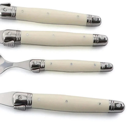 Timeless Laguiole Cutlery Set with Ivory Handles – 304 Stainless Steel, Elegant Dining Experience 8