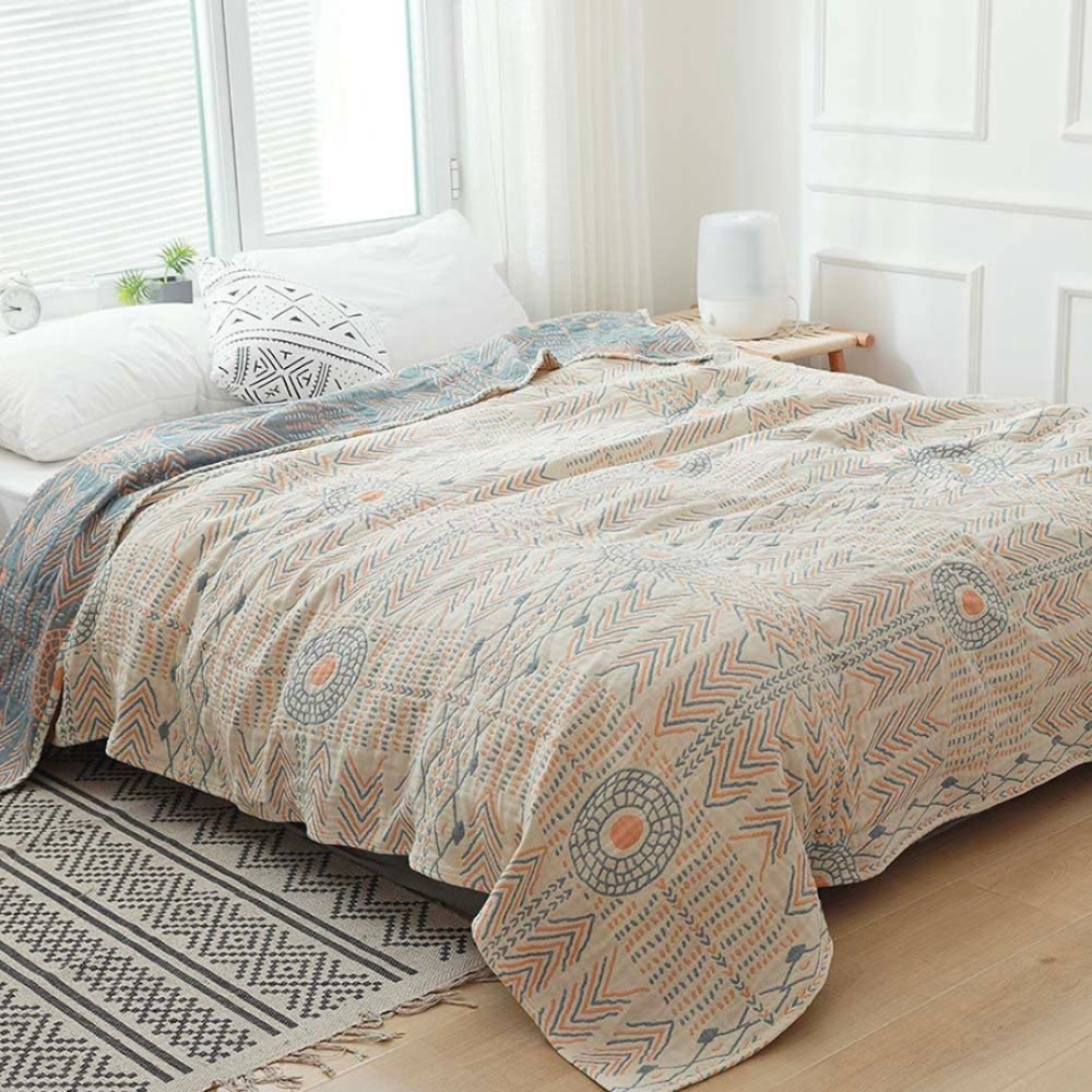 Boho Mandala Reversible Throw Blanket – Cozy Decorative Blanket for Home and Outdoor Use 2