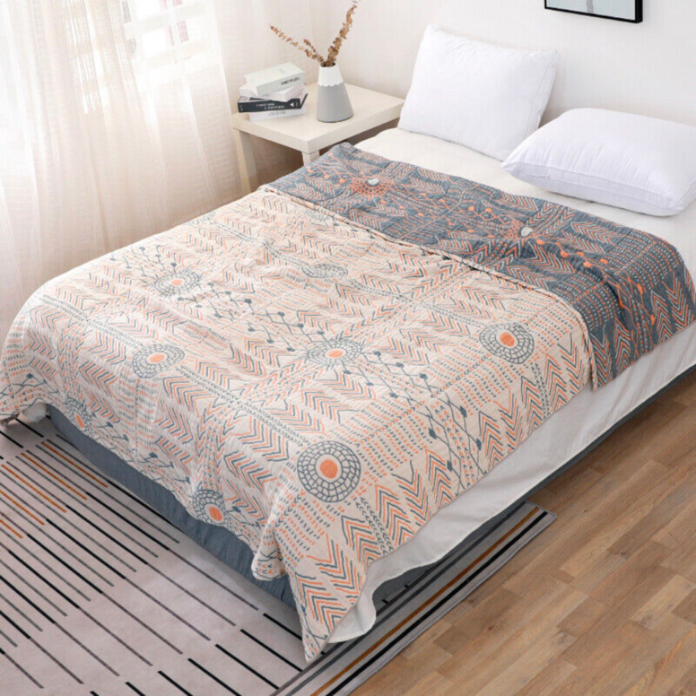 Boho Mandala Reversible Throw Blanket – Cozy Decorative Blanket for Home and Outdoor Use 3