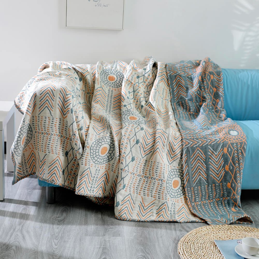 Boho Mandala Reversible Throw Blanket – Cozy Decorative Blanket for Home and Outdoor Use 5