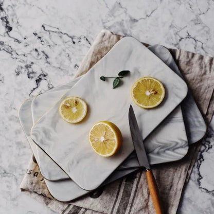 Marble Cutting Board – Elegant Porcelain Serving Platter for Pastries and Cheese 1