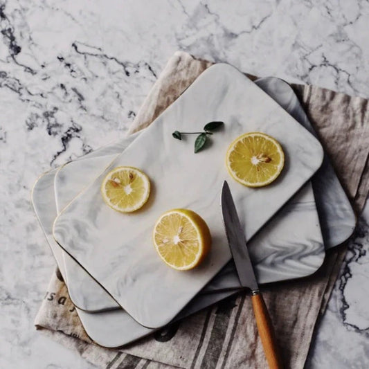 Marble Cutting Board – Elegant Porcelain Serving Platter for Pastries and Cheese 1