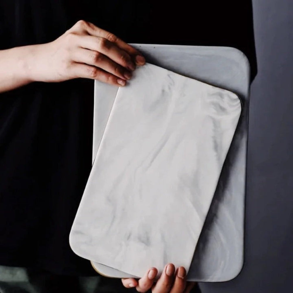 Marble Cutting Board – Elegant Porcelain Serving Platter for Pastries and Cheese 6