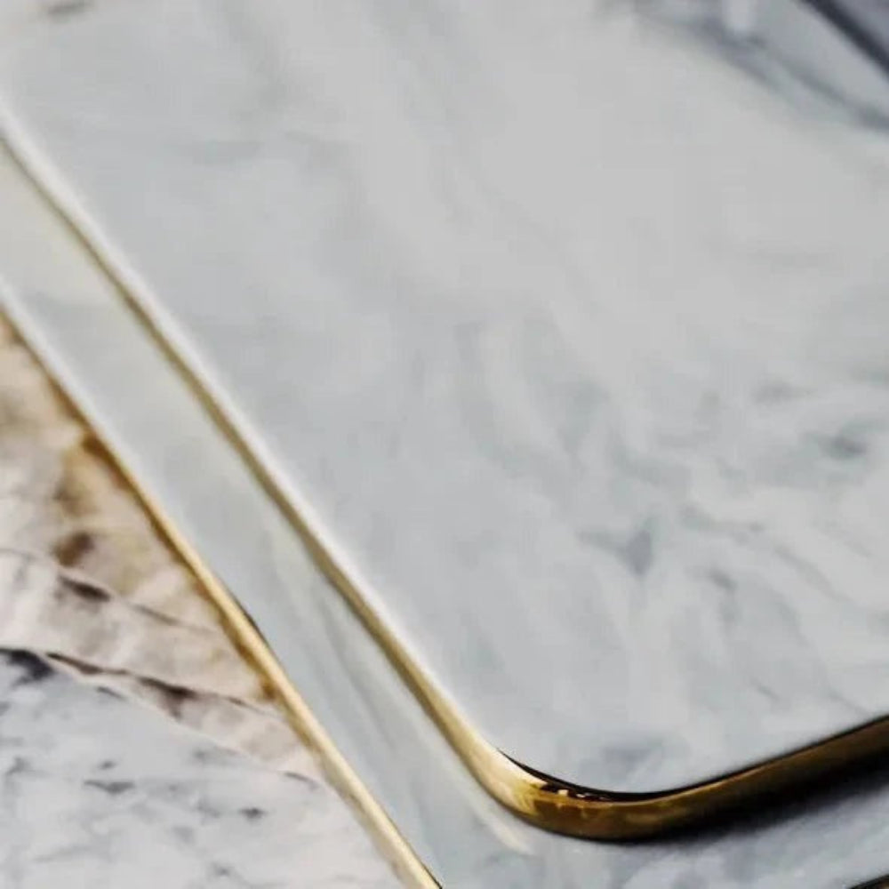 Marble Cutting Board – Elegant Porcelain Serving Platter for Pastries and Cheese 7