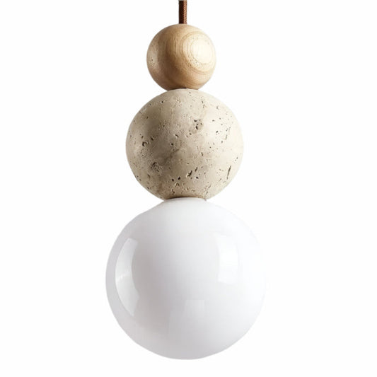 Natural Travertine Pendant Light – Sculptural Design for Modern Interiors 1