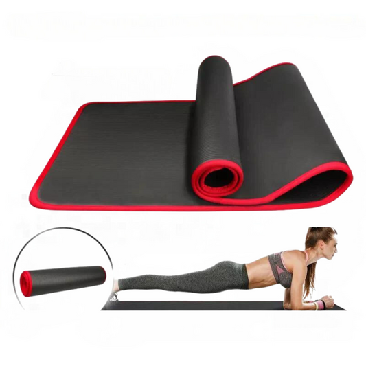 Extra Thick Non-Slip Yoga Mat - 1cm Cushioning for Comfort and Stability 1