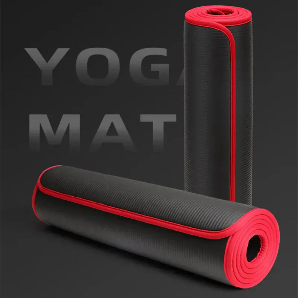 Extra Thick Non-Slip Yoga Mat - 1cm Cushioning for Comfort and Stability 2
