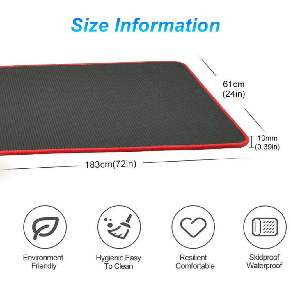 Extra Thick Non-Slip Yoga Mat - 1cm Cushioning for Comfort and Stability 4