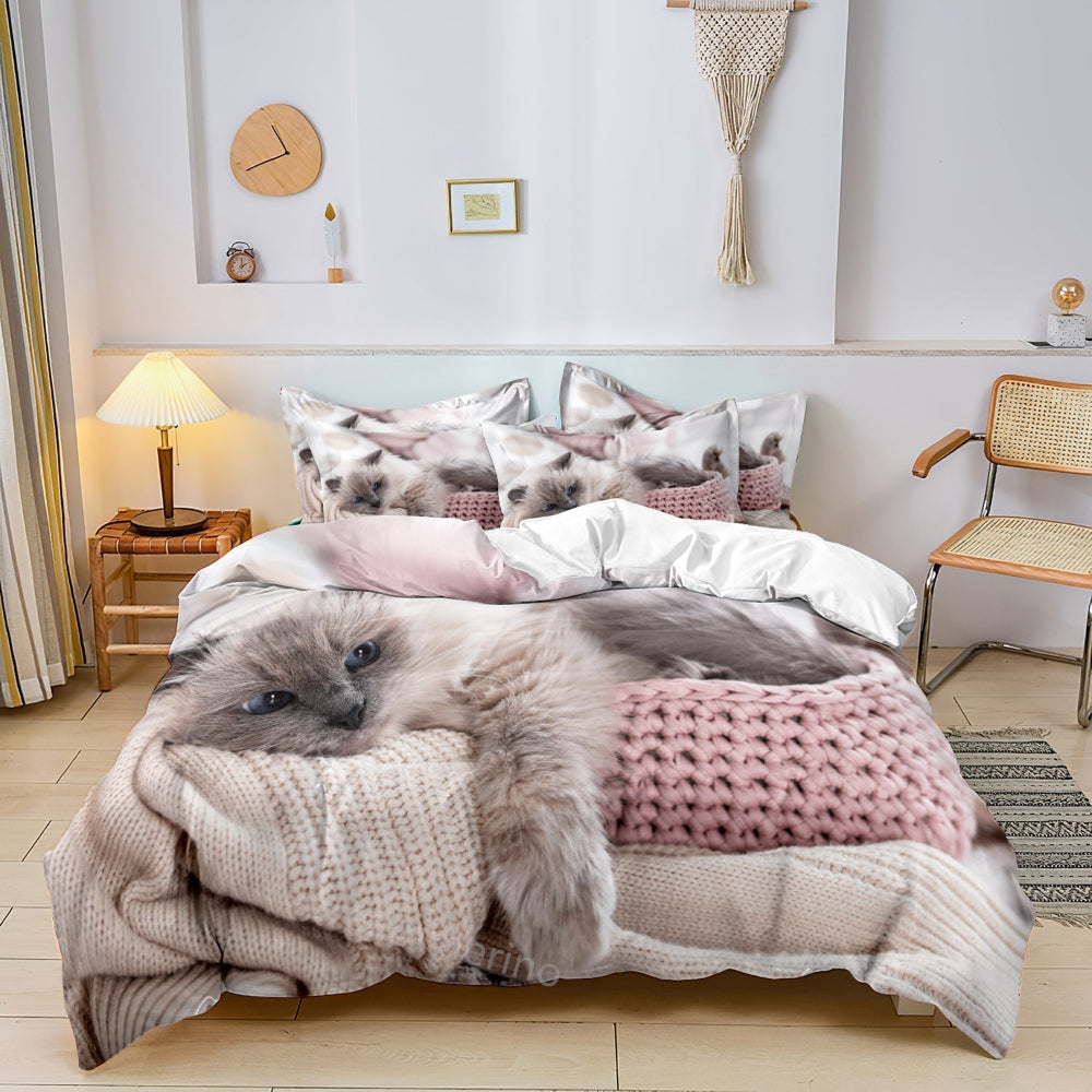 Cat-Inspired Bedding Set - Soft and Breathable Comfort for Cat Lovers 1