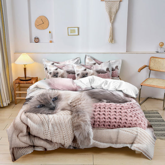 Cat-Inspired Bedding Set - Soft and Breathable Comfort for Cat Lovers 1