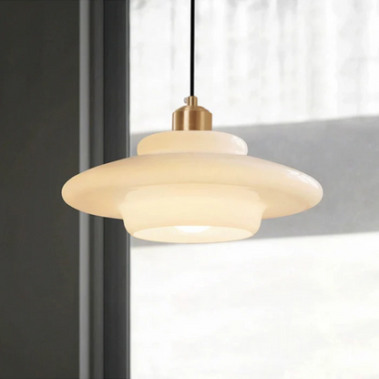 Scandinavian Milk Glass Pendant Light – Minimalist Design for Modern Interiors 2