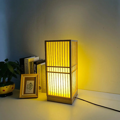 Elegant Table Lamp with Shell Shade and Curved Wooden Base – Soft Ambient Light for Home Decor 4