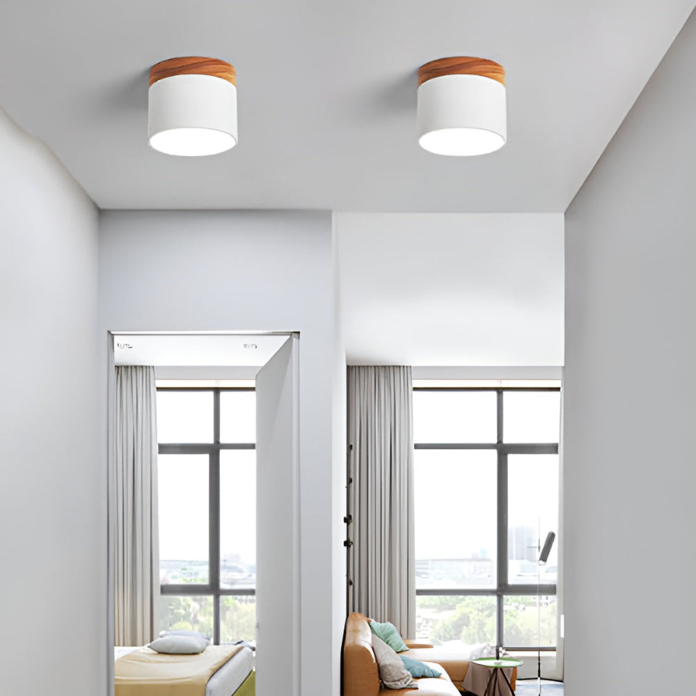 Zeitgenössische Flush Mount LED-Deckenleuchte - Sanfte Beleuchtung mit nordischem Design