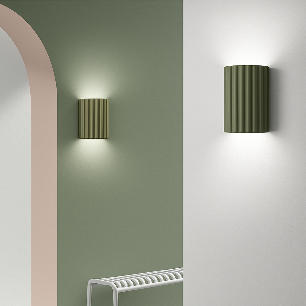 Modern Minimalist Wall Light with Colorful Accents – Elegant Aluminum Design 1