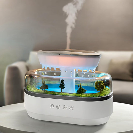 Stylish Rainfall Humidifier with Ambient Light – Ultrasonic Cool Mist for Relaxation 1