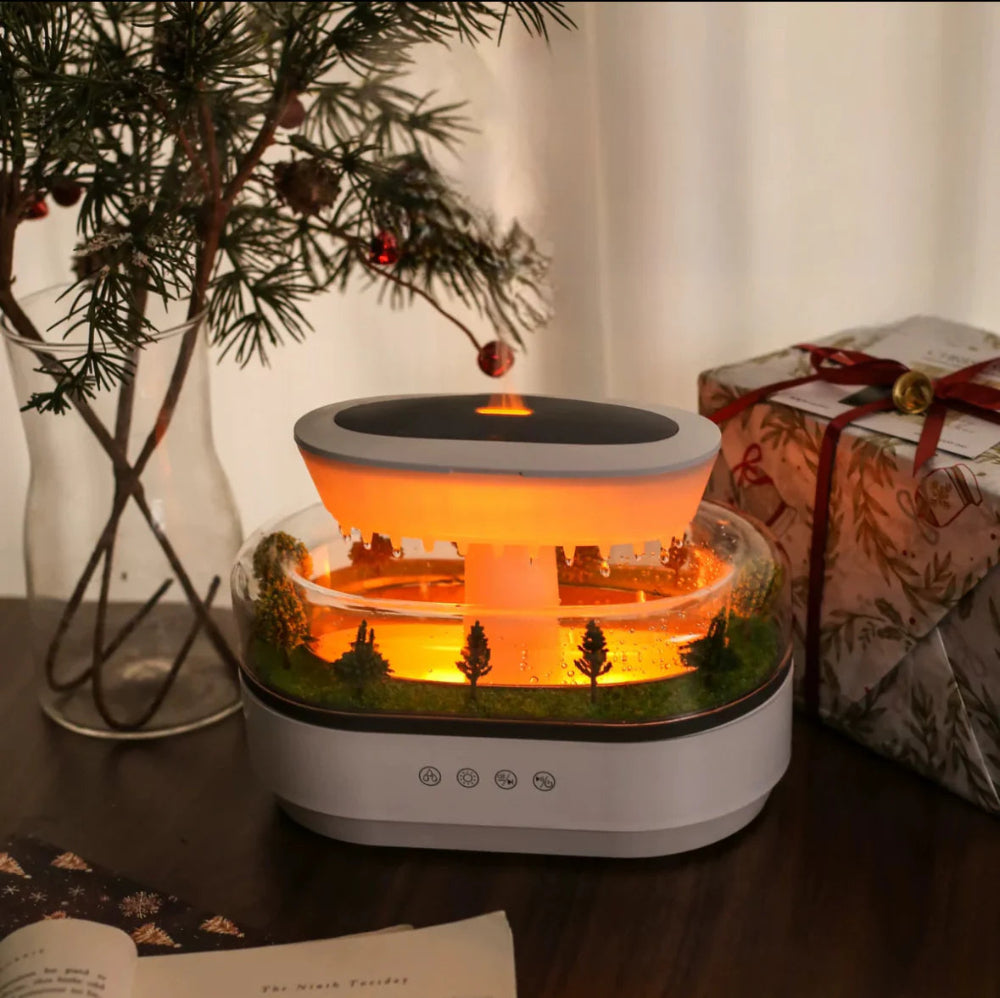 Stylish Rainfall Humidifier with Ambient Light – Ultrasonic Cool Mist for Relaxation 2
