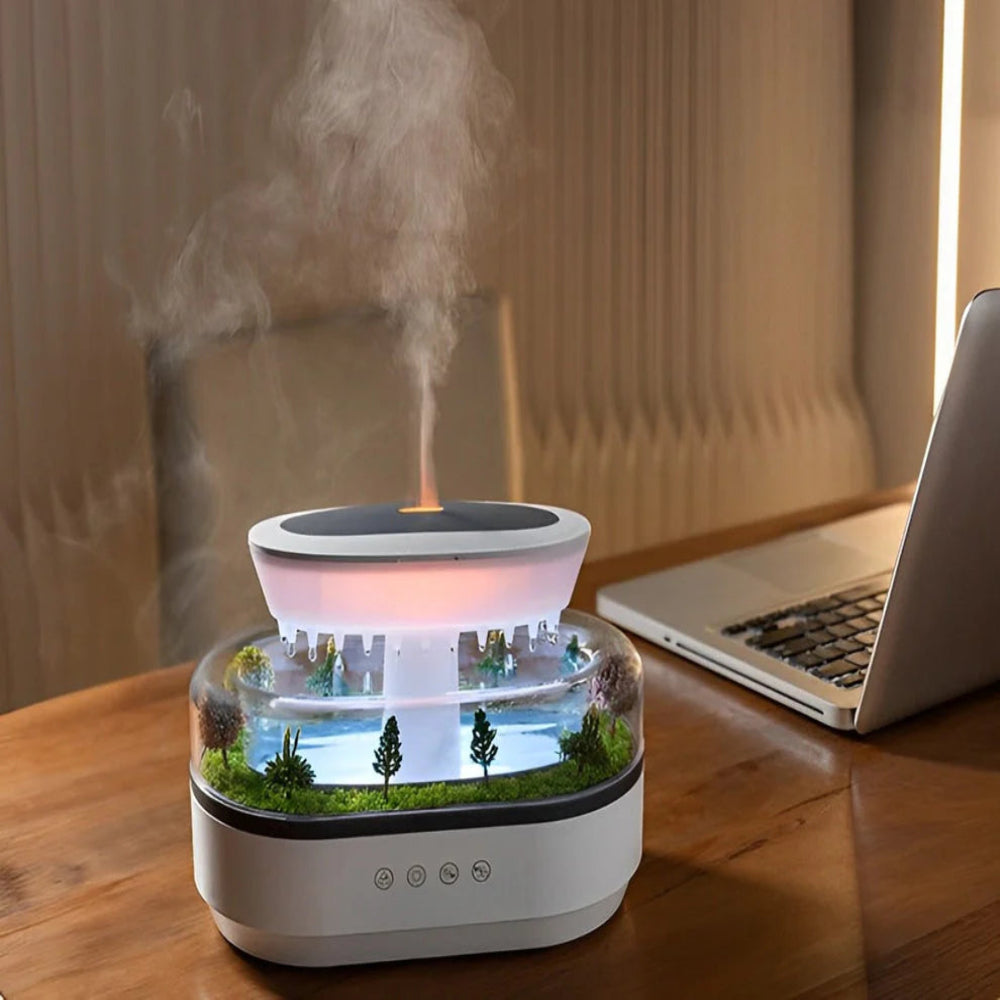 Stylish Rainfall Humidifier with Ambient Light – Ultrasonic Cool Mist for Relaxation 3