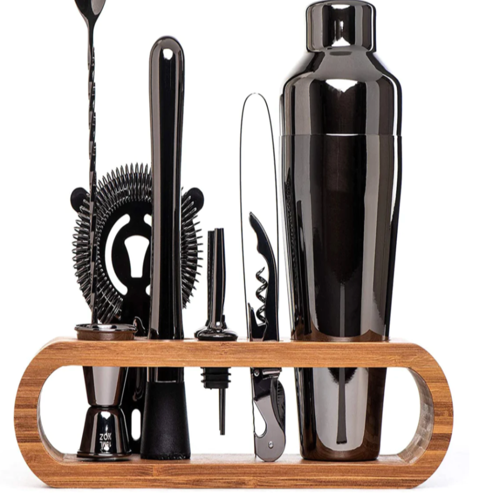 10-Piece Stainless Steel Cocktail Shaker Set with Bar Tools and Display Stand – Elegant Mixology Bar Set for Home Entertaining 2