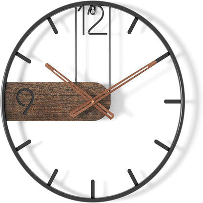 Modern Metal Wall Clock with Minimalist Design – 40 cm Silent Quartz Timepiece 6