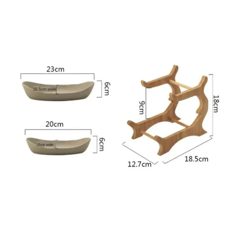 Modern Bamboo Fruit Basket with Removable Trays – 2 or 3 Tier Design for Kitchen Organization 8