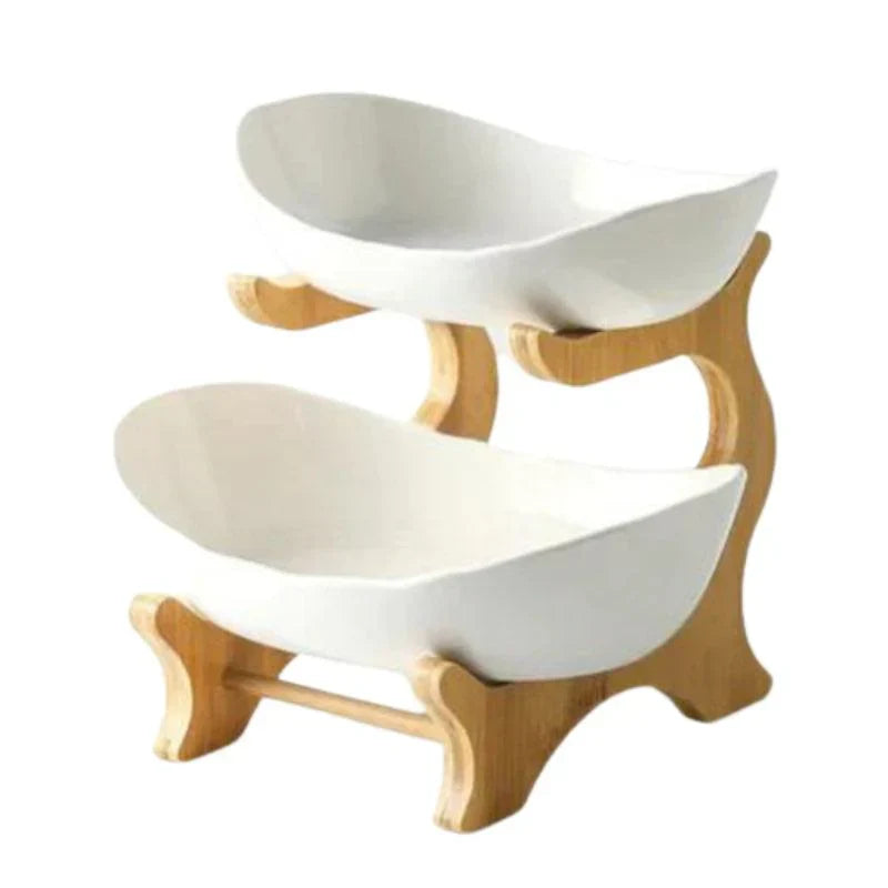 Modern Bamboo Fruit Basket with Removable Trays – 2 or 3 Tier Design for Kitchen Organization 12