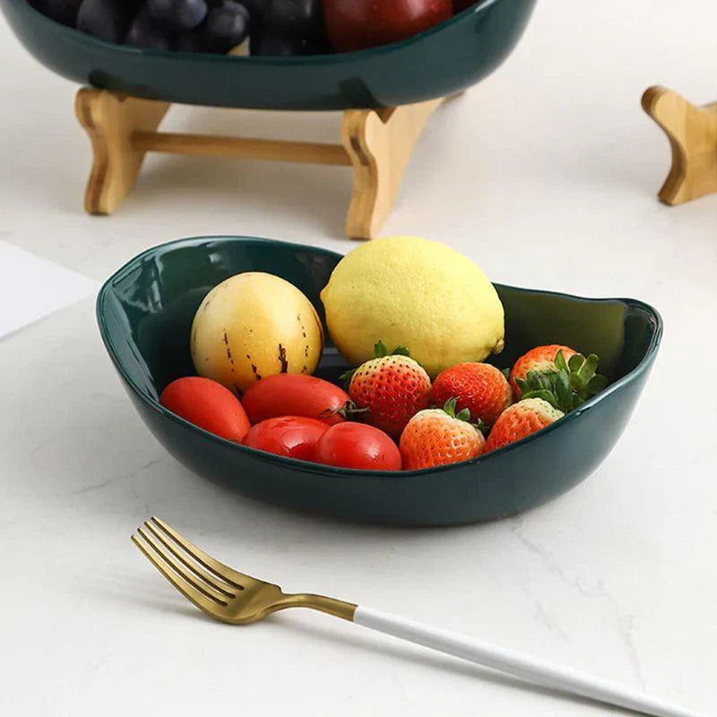 Modern Bamboo Fruit Basket with Removable Trays – 2 or 3 Tier Design for Kitchen Organization 3