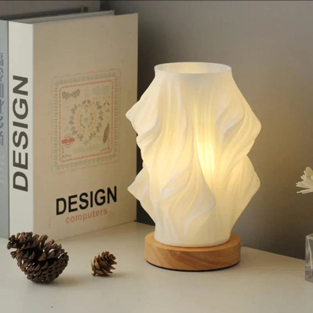 Modern Wave Table Lamp with Adjustable Brightness – Sculptural LED Light for Home and Office 5