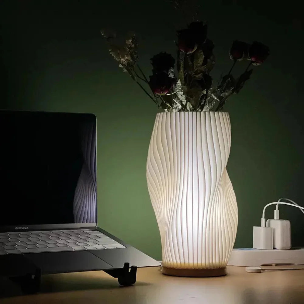 Modern Wave Table Lamp with Adjustable Brightness – Sculptural LED Light for Home and Office 7