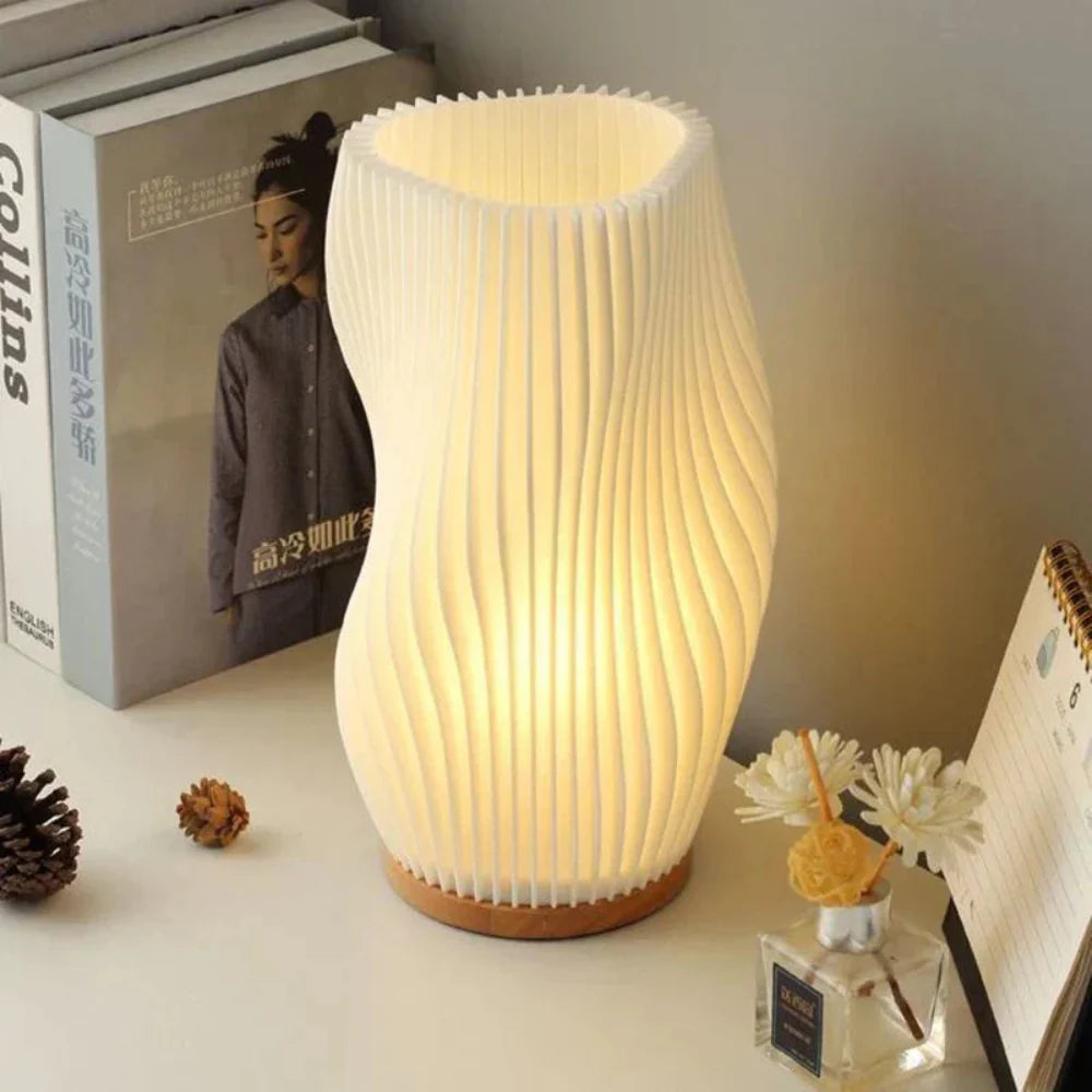Modern Wave Table Lamp with Adjustable Brightness – Sculptural LED Light for Home and Office 8