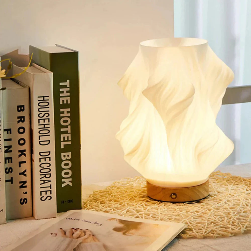 Modern Wave Table Lamp with Adjustable Brightness – Sculptural LED Light for Home and Office 9