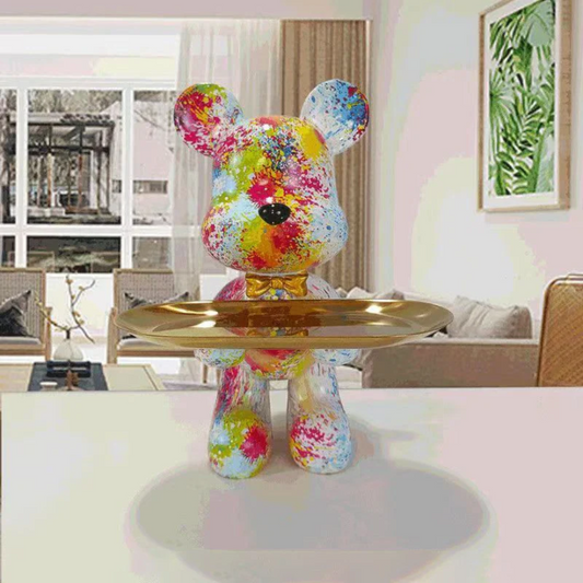 Modern Bear Figurine – Contemporary Art Sculpture in Durable Resin for Home and Office Decor 1