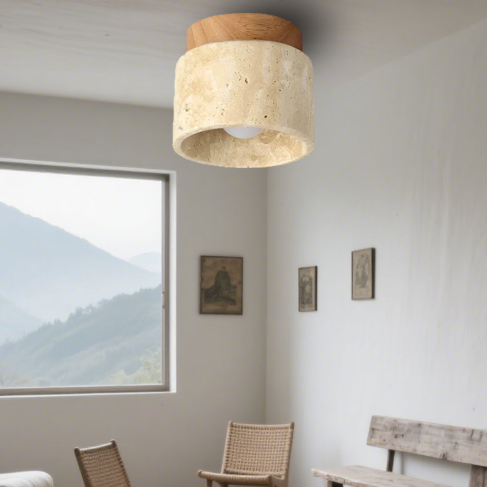 Modern Cream Ceiling Light Fixture – Artistic Design for Living Room and Bedroom 3