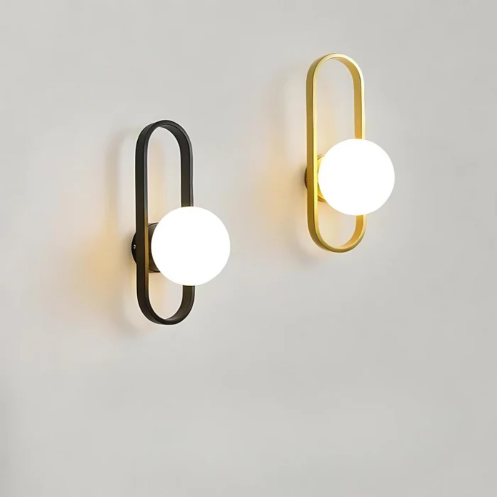 Modern LED Wall Light with Frosted Glass Shade – Up & Down Lighting with Touch Switch 2