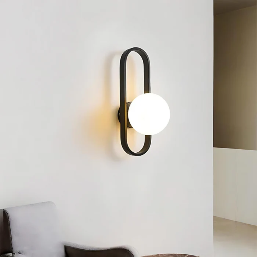Modern LED Wall Light with Frosted Glass Shade – Up & Down Lighting with Touch Switch 3