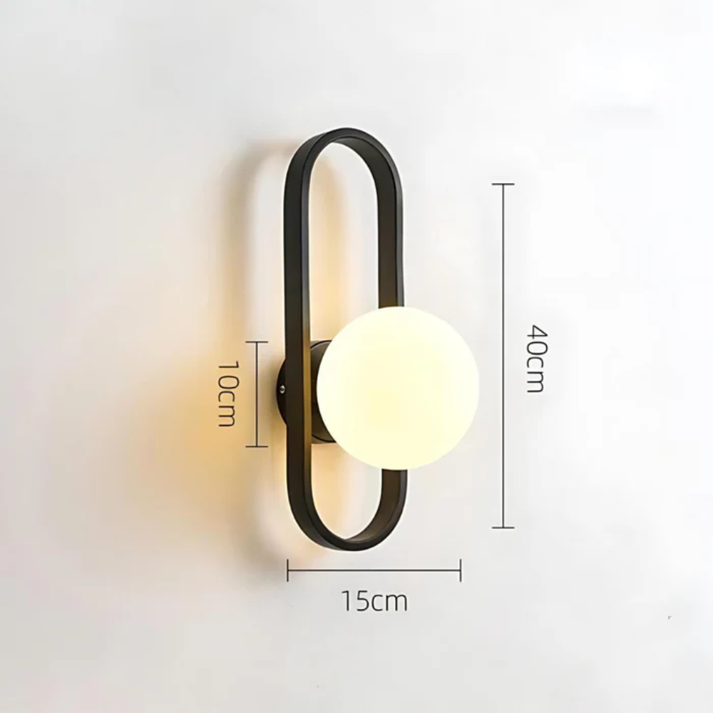 Modern LED Wall Light with Frosted Glass Shade – Up & Down Lighting with Touch Switch 5