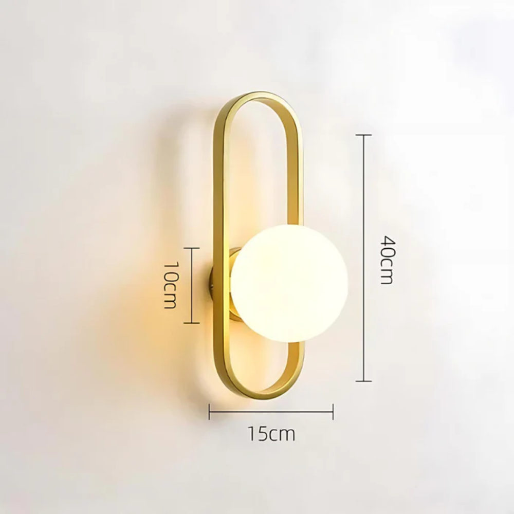 Modern LED Wall Light with Frosted Glass Shade – Up & Down Lighting with Touch Switch 6