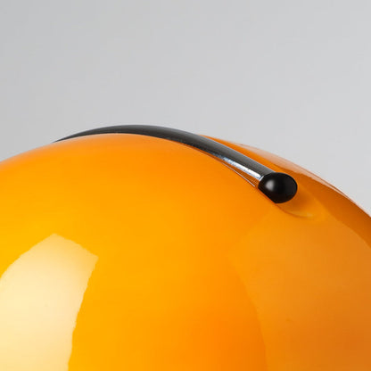 Mid-Century Modern Desk Lamp with Orange Dome Shade – USB Powered LED Lighting 5