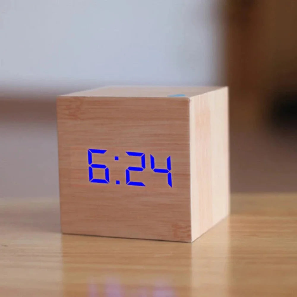 Compact Mini LED Digital Alarm Clock with Adjustable Brightness and Night Mode 9