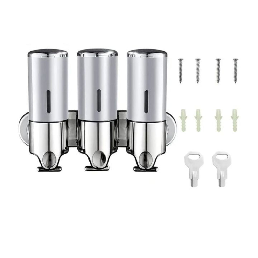 Modern Wall-Mounted Soap Dispenser – Elegant Stainless Steel Design for Bathroom 15