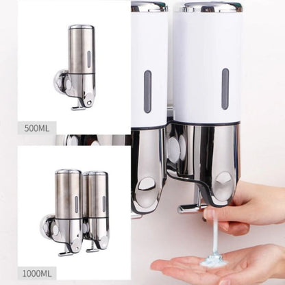 Modern Wall-Mounted Soap Dispenser – Elegant Stainless Steel Design for Bathroom 2