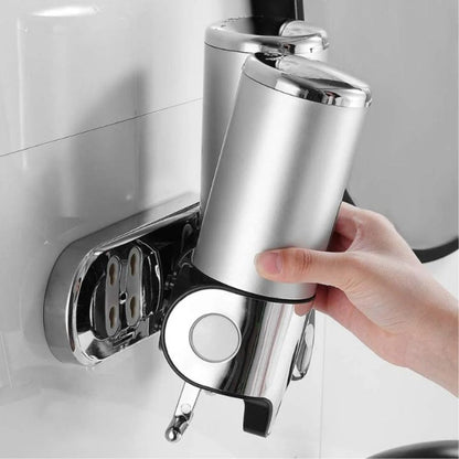 Modern Wall-Mounted Soap Dispenser – Elegant Stainless Steel Design for Bathroom 3