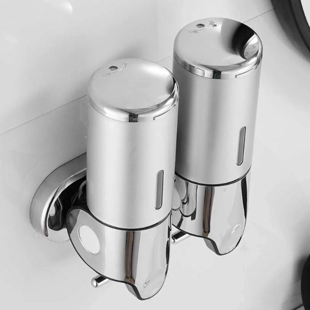 Modern Wall-Mounted Soap Dispenser – Elegant Stainless Steel Design for Bathroom 4