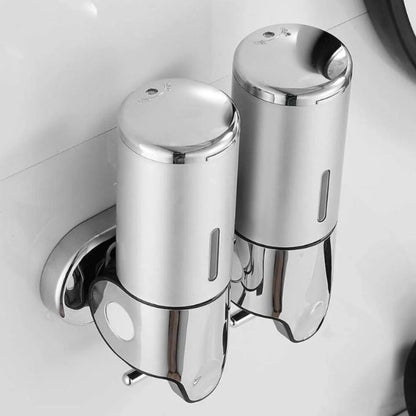 Modern Wall-Mounted Soap Dispenser – Elegant Stainless Steel Design for Bathroom 4