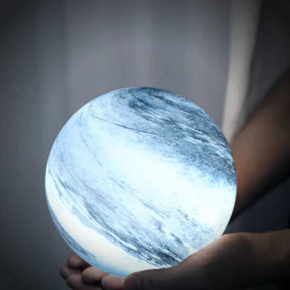 Elegant Glass Moon Lamp with 16 LED Colors – USB Powered Decorative Lighting for Home and Meditation 4
