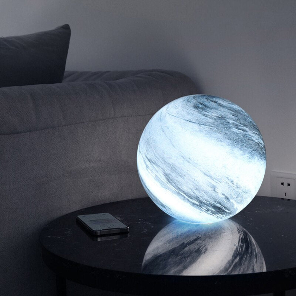 Elegant Glass Moon Lamp with 16 LED Colors – USB Powered Decorative Lighting for Home and Meditation 5