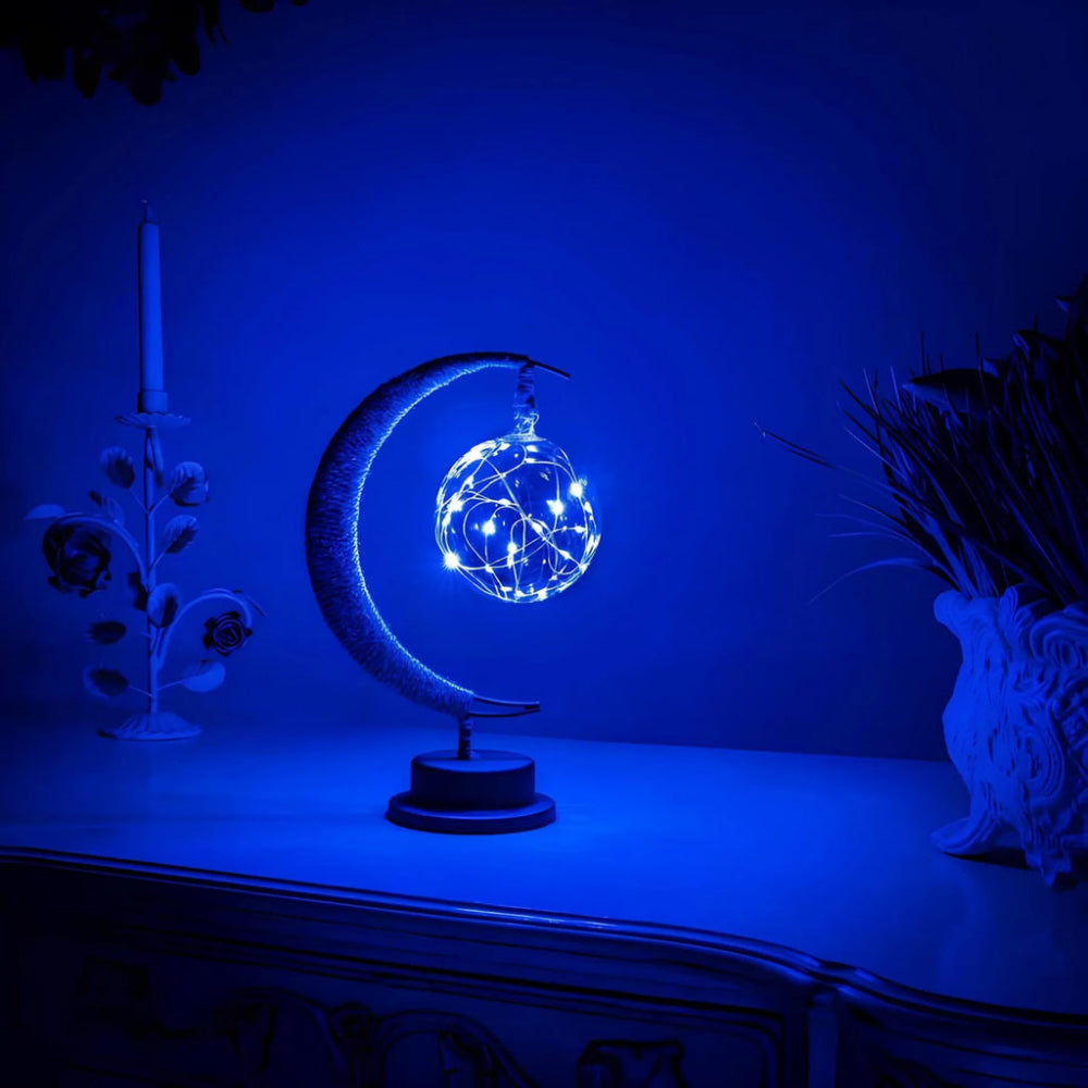 Warm Glass Moon Lamp with Soft Glow – Elegant Night Light for Home Decor 6