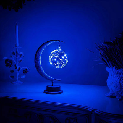 Warm Glass Moon Lamp with Soft Glow – Elegant Night Light for Home Decor 6