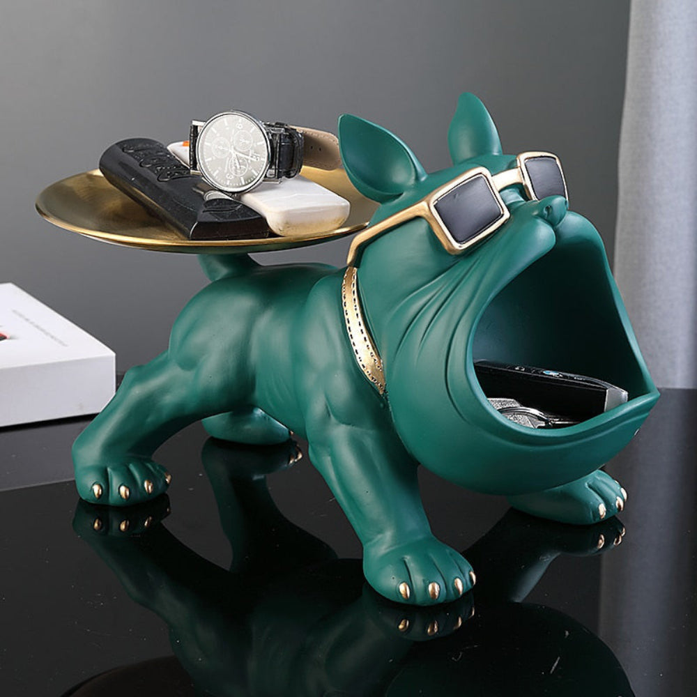 Bulldog Resin Tray for Keys and Snacks – Stylish and Functional Home Decor 3
