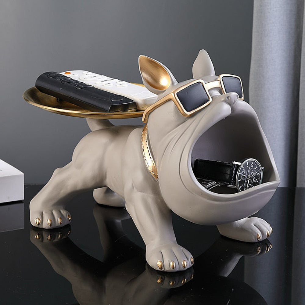 Bulldog Resin Tray for Keys and Snacks – Stylish and Functional Home Decor 4